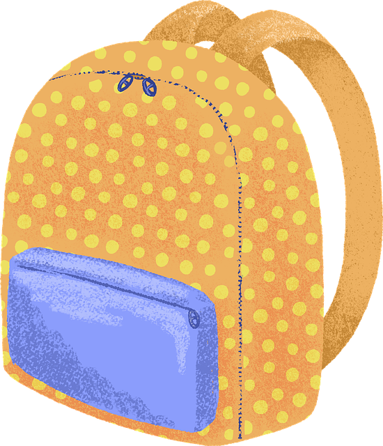 backpack, school, polkadot, pattern, back to school, education, childrens, supplies